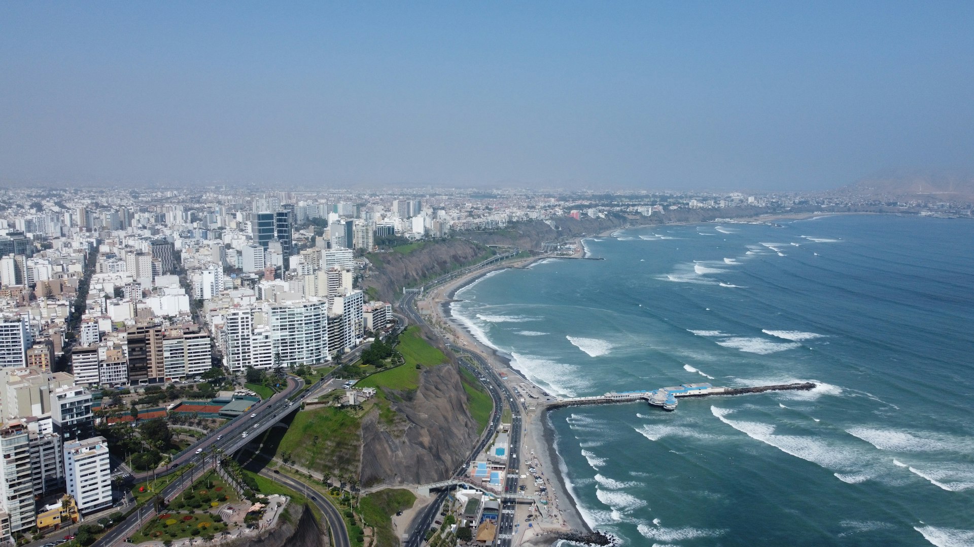 a city next to the ocean